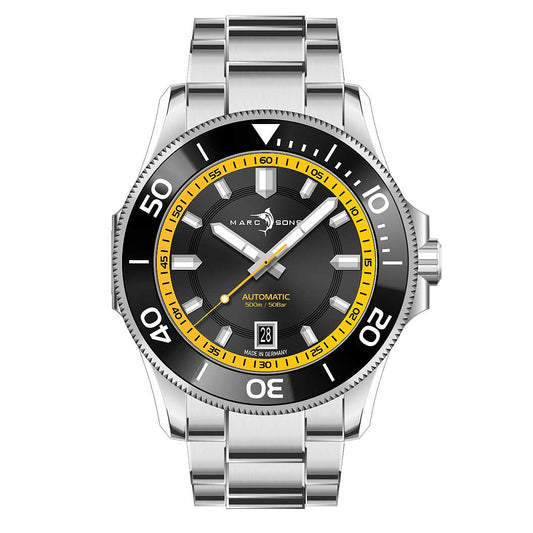 Marc & Sons Classic Diver MSD-051-04-S Men's Watch • Automatic Movement • Sapphire Crystal