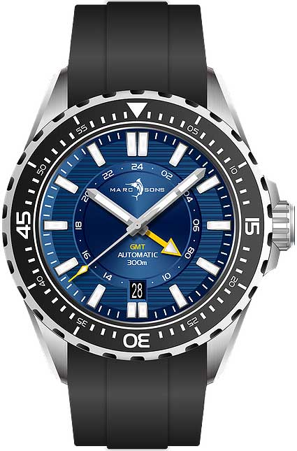 Montre pour homme Marc & Sons GMT II MSG-008-10 • Automatique • GMT • 30 bar