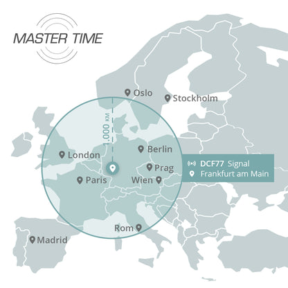 Master Time MTLA-10807-12L Damen Uhr • Funktechnologie • Alarmfunktion