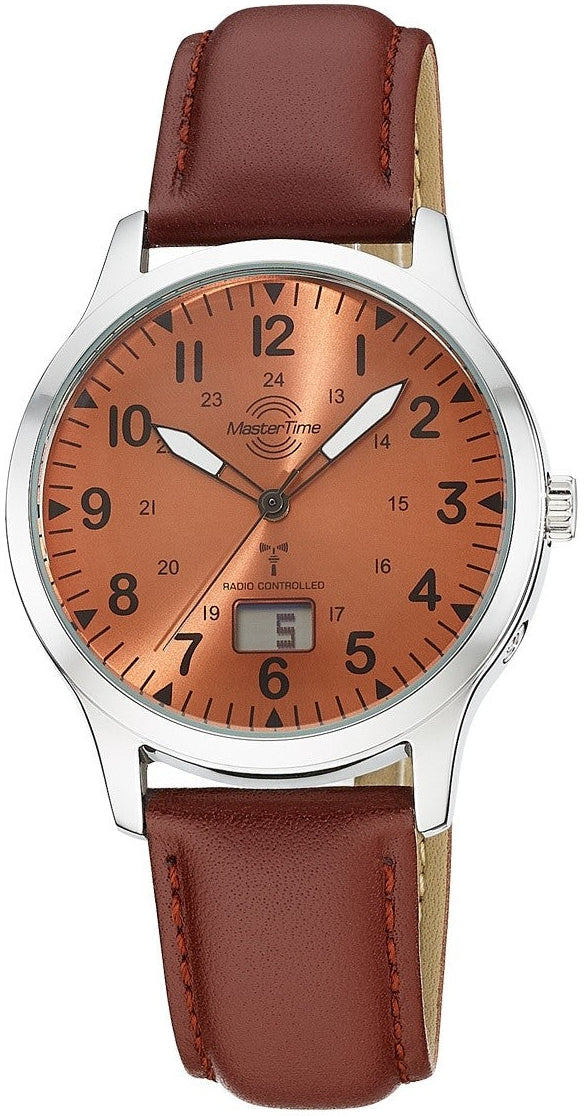 Master Time Super Power Aviation MTGA-10959-82L Herren Uhr • Funktechnologie • Mineralglas