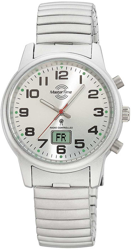 Montre pour femme Master Time Super Power MTLA-10820-42M • Radiocommandée • Bracelet extensible en acier inoxydable