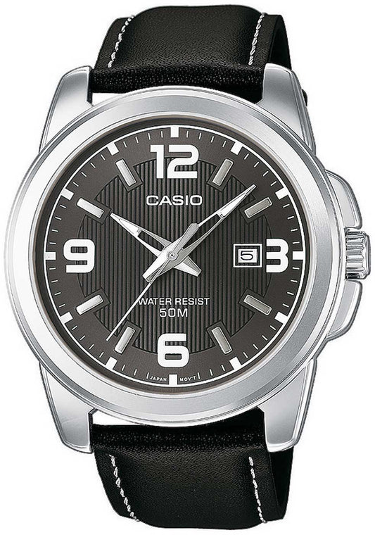 Casio Timeless Collection MTP-1314PL-8AVEF Montre pour homme • Affichage de la date • Bracelet en cuir