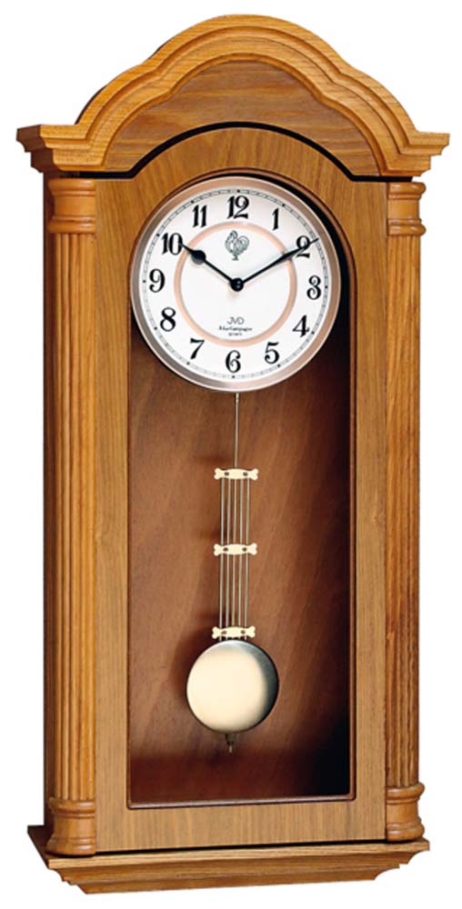 JVD Wanduhr 66x31x17 cm Holz • Klassisches Design • Westminster Melodie