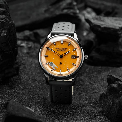 Holzkern NCC-1701 Herren Uhr • Automatikwerk • Echtes Jade-Zifferblatt