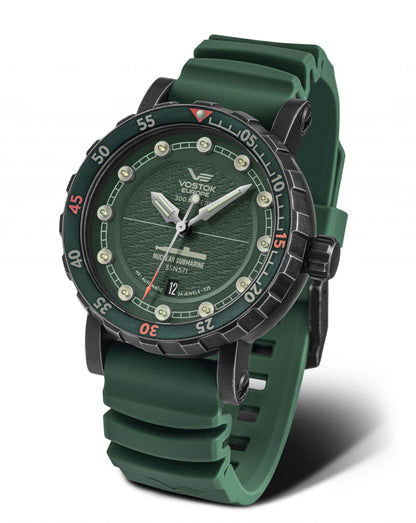 Vostok Europe Nuclear Submarine SSN 571 NH35A-571F608 Montre Homme • Automatique • Éclairage au tritium