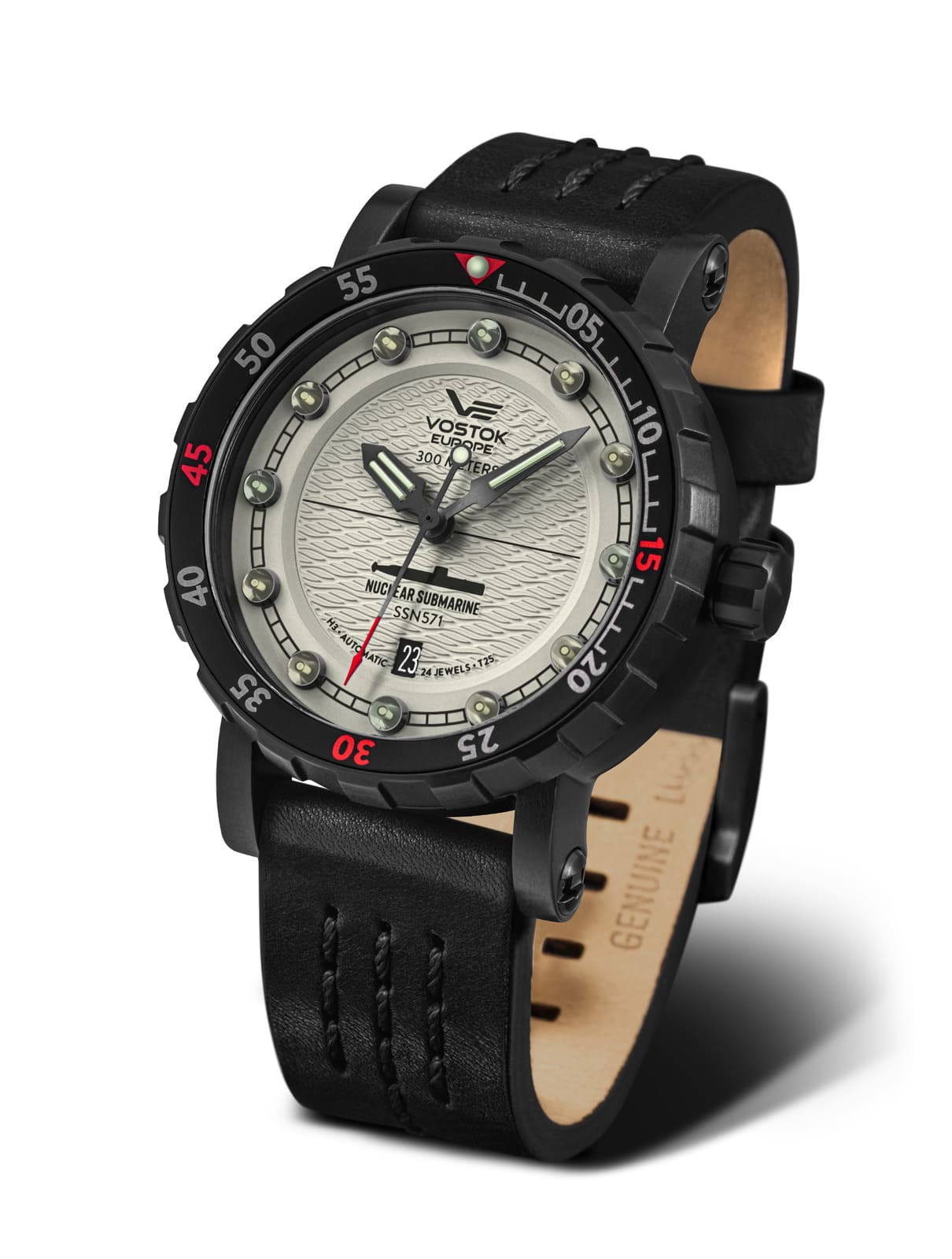 Montre pour homme Vostok Europe Nuclear Submarine SSN 571 NH35A-571C607 • Montre automatique • Éclairage permanent au tritium