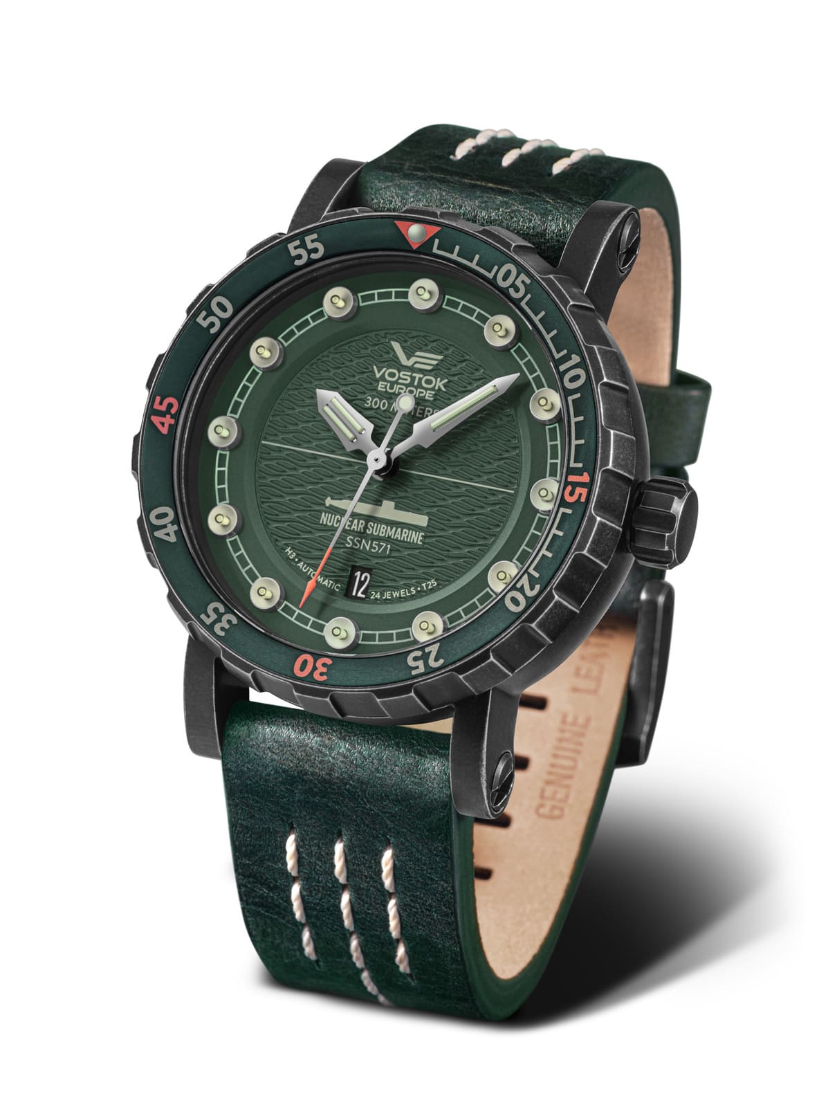 Vostok Europe Nuclear Submarine SSN 571 NH35A-571F608 Montre Homme • Automatique • Éclairage au tritium