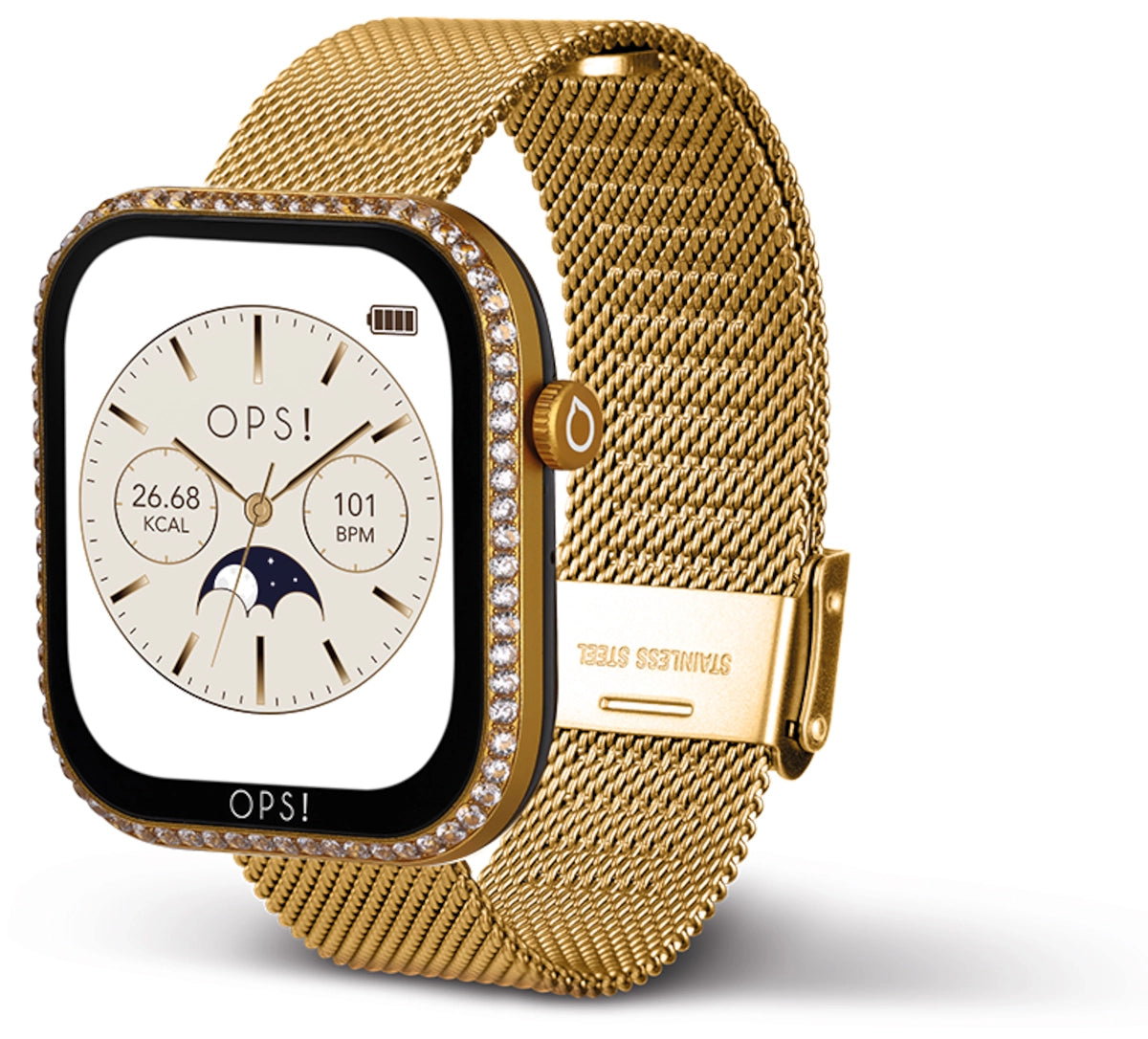 OPS! Call Pro Diamonds OPSSW-65 Damen Uhr • Smartwatch • Goldfarben