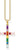 Pendant Cross with Colorful Stones - 750 Yellow Gold Plating