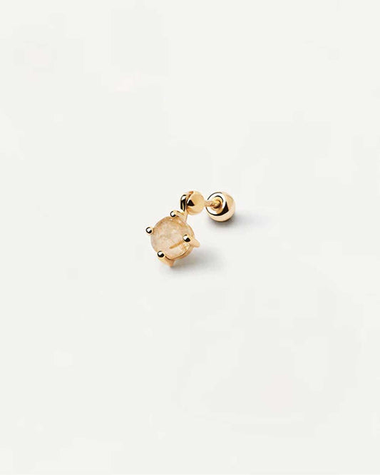 Kimi Single Earring with Gemstone Pendant - 18K Gold Plating