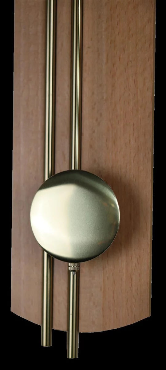 Horloge murale en bois AMS • Mouvement radio-piloté • Design classique avec balancier en laiton