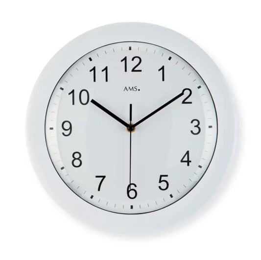 Horloge murale AMS 30x30x4 cm Plastique • Radio-pilotée • Design moderne