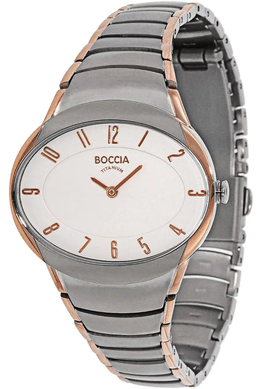 Boccia Trend 3165-12 Damenuhr • Hautfreundliches Reintitan • Elegantes Bicolor