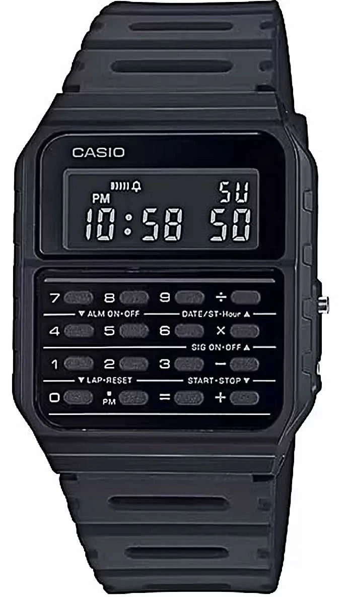 Montre homme Casio Vintage CA-53WF-1BEF • Calculatrice • Double fuseau horaire