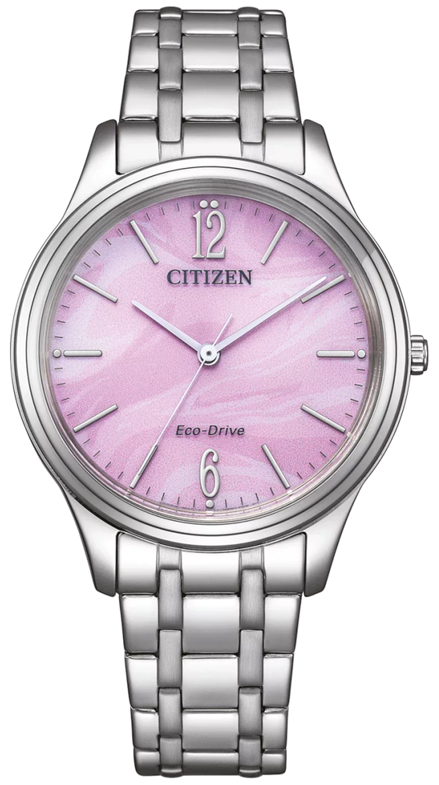 Citizen EM0411-71X Damenuhr • Eco-Drive Lichtantrieb • Rosa Zifferblatt