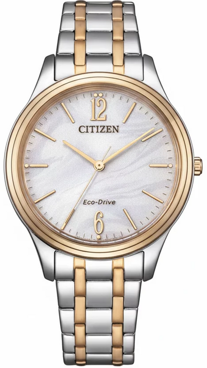 Citizen EM0416-78A Damenuhr • Eco-Drive • Bicolor-Design