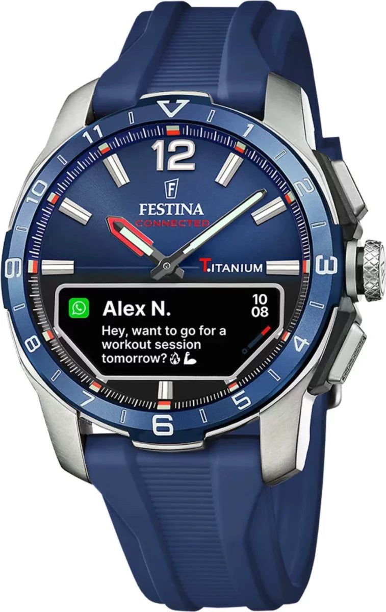 Festina Connected D F23000/1 Men's Watch • Hybrid Technology • OLED Display