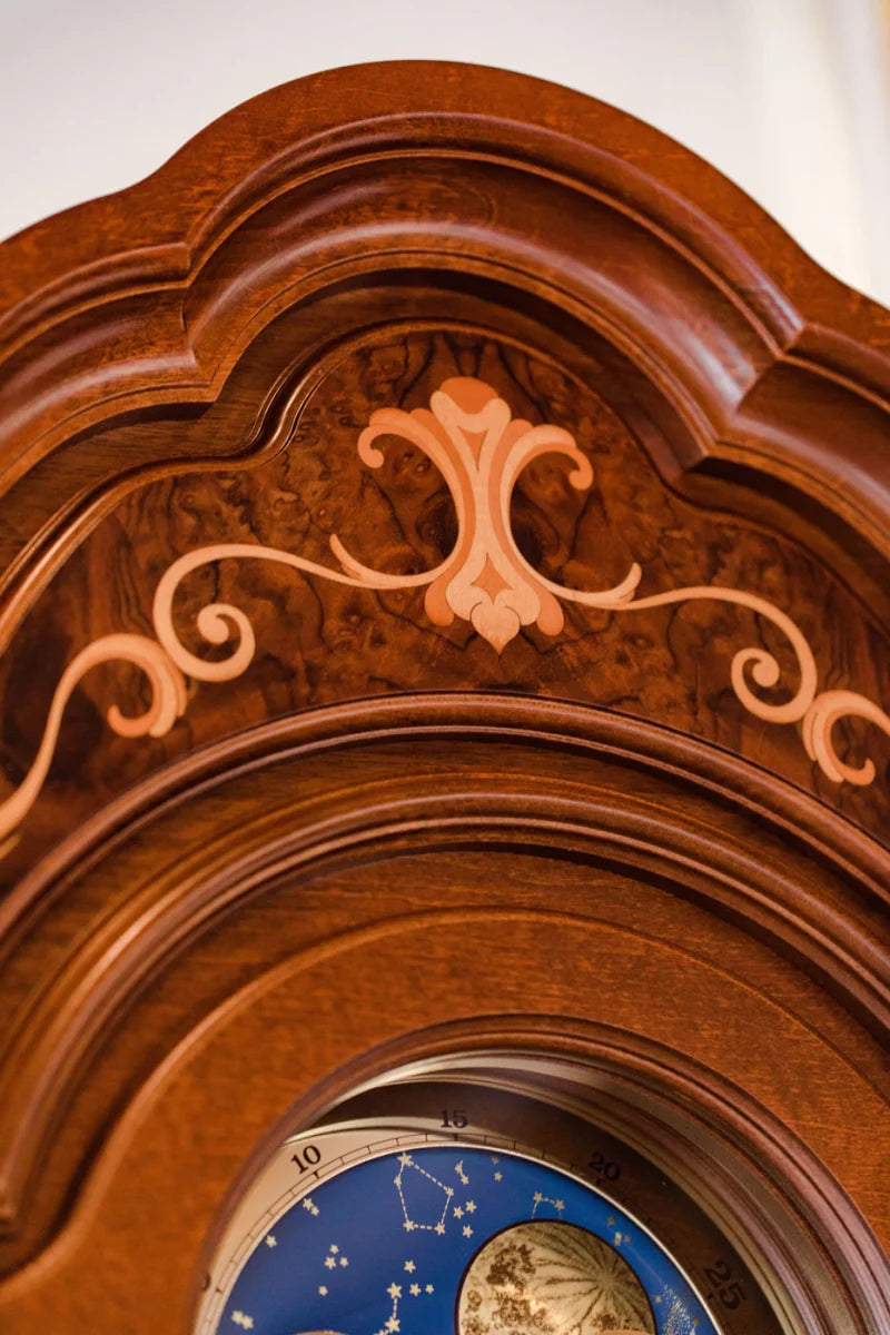 Hermle Grandfather Clock 206x62x36 cm Wood • Triple Chime • Moon Phase