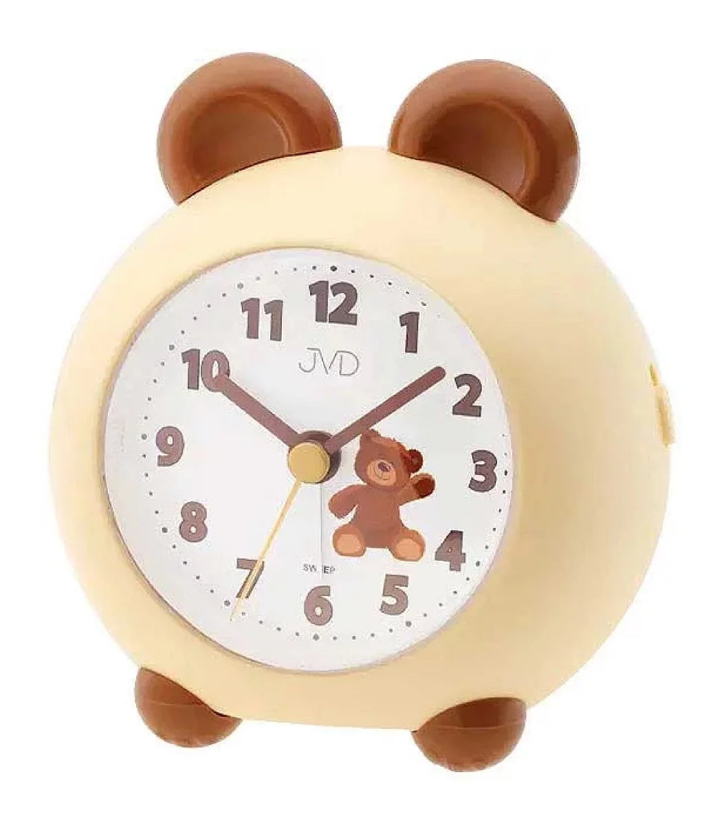 JVD Children's Alarm Clock Bear Motif H12 W10.5 D8.2 cm Plastic • With creeping seconds hand • Dial illumination