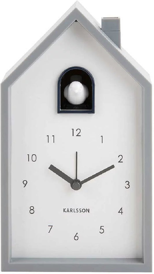 Karlsson Modern Cuckoo Alarm Clock 20x12x6cm Plastic • Chirping bird • Cuckoo call alarm