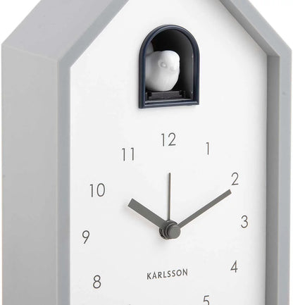 Karlsson Modern Cuckoo Alarm Clock 20x12x6cm Plastic • Chirping bird • Cuckoo call alarm