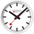 Mondaine Wanduhr 25 cm Ø Aluminium • Ikonisches Schweizer Design • Lautloses Uhrwerk