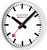 Mondaine Wanduhr 25 cm Ø Aluminium • Ikonisches Schweizer Design • Lautloses Uhrwerk