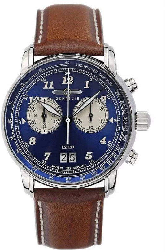 Zeppelin LZ127 8684-3 Herrenuhr • Made in Germany • Flieger