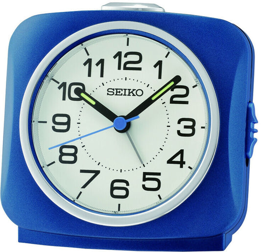 Seiko Quartz Alarm Clock 9.5 cm Plastic • Luminous Hands • Silent