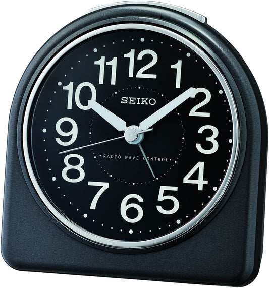 Seiko Radio Alarm Clock Analog 12.1 cm Silver Plastic • Radio-controlled movement • Snooze function