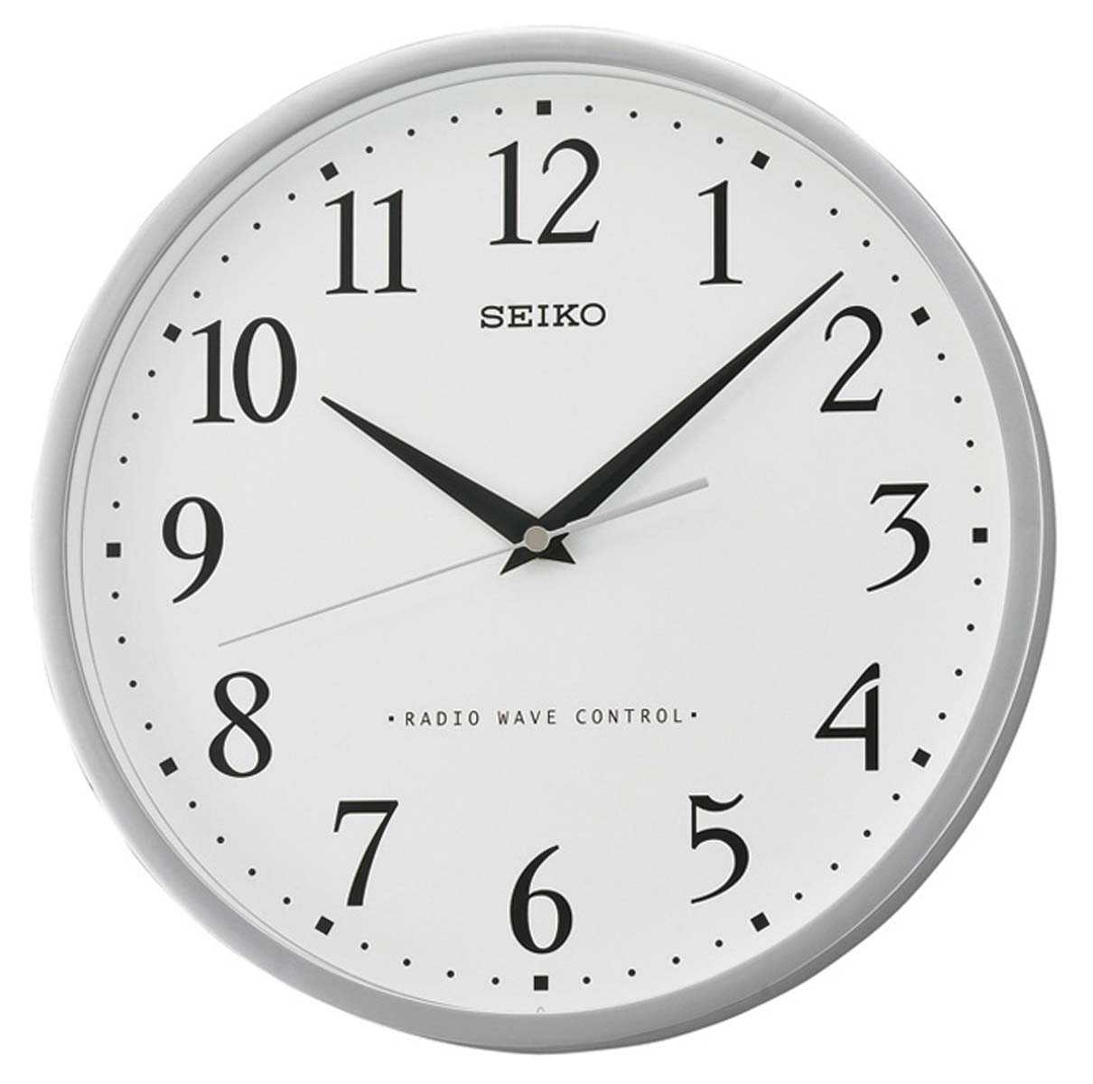 Horloge murale Seiko 30 cm Ø plastique • Radio-pilotée • Design intemporel