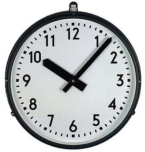 GER-Technik Wall Clock 80 cm Ø Metal • Radio-Controlled Movement • Robust