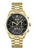 Zegarek męski BOSS Chronograph ze złotą bransoletą ze stali szlachetnej i czarną tarczą