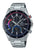 Zegarek męski Casio Edifice: czarna tarcza, stalowa bransoleta, szafirowe szkło