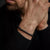 Armband aus 6mm schwarzen Naturstein mit schwarzem Edelstahlverschluss - Rebel&Rose Modell: RR-60089-B-M