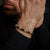 Armband aus 8mm großen Edelsteinen aus Rhyolith, Chrysantheme und Achat mit Edelstahlverschluss - Rebel&Rose Modell: RR-80051-S-L