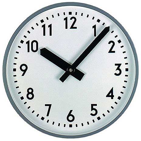 GER-Technik Wall Clock 50x50 cm Stainless Steel • Precise Radio Movement • Robust Casing