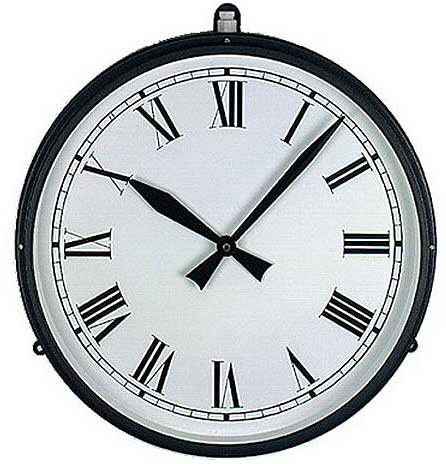GER-Technik Wall Clock 30 cm Ø Metal • Radio-Controlled • Robust
