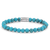 Armband aus 6mm Turqurenit-Edelsteinen mit Edelstahlverschluss - Rebel&Rose Modell: RR-60015-S-M