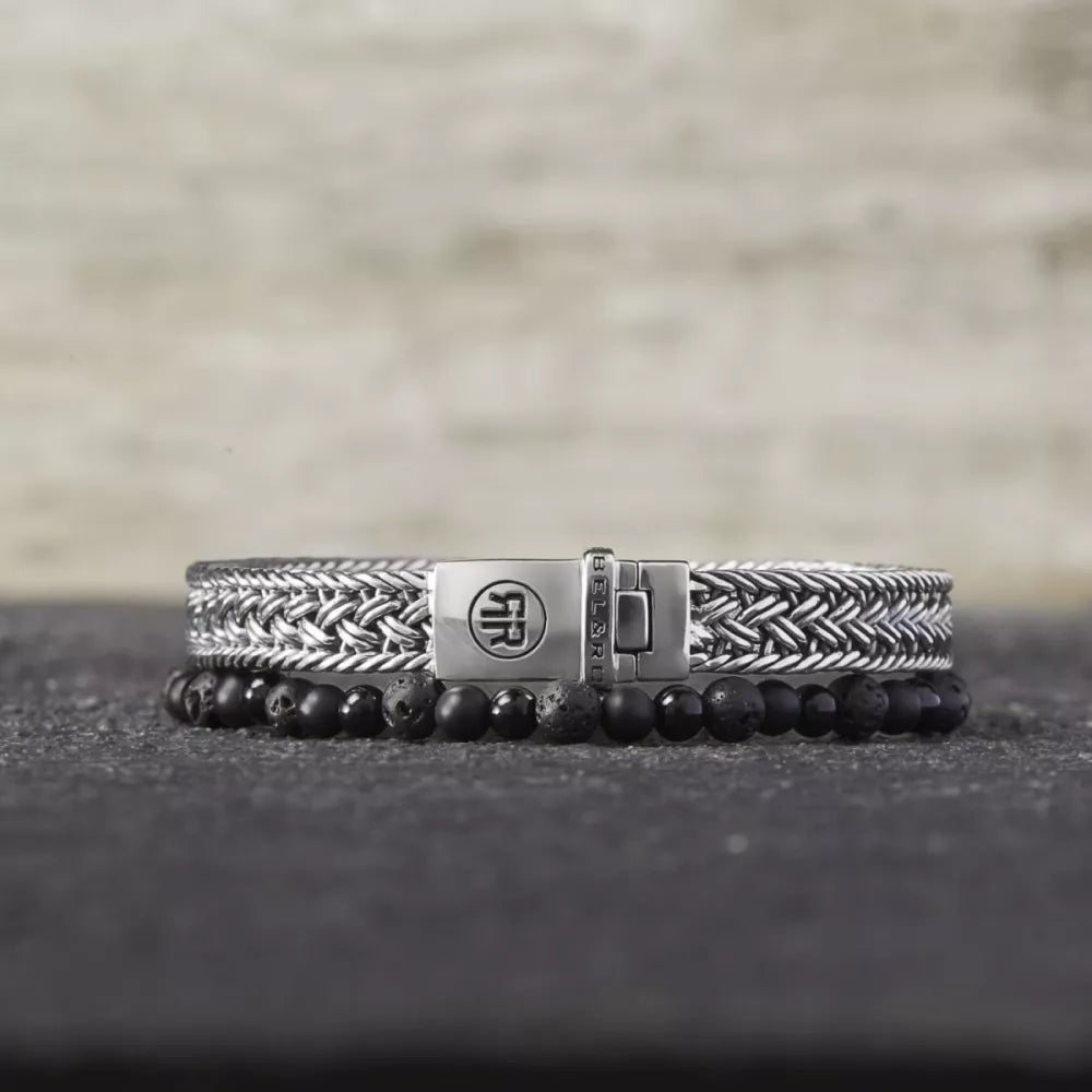 Armband aus 8mm dickem Silber - Rebel&Rose Modell: RR-BR036-S-L