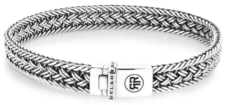 Armband aus 8mm dickem Silber - Rebel&Rose Modell: RR-BR036-S-L