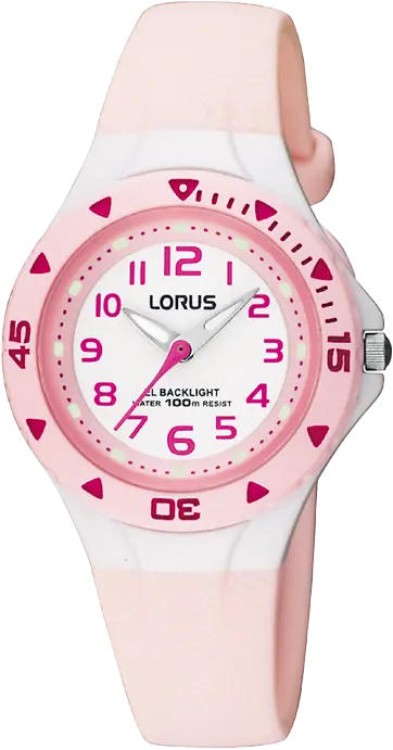 Lorus Kids RRX49CX9 Girls' Watch • 10 Bar Water Resistant • Robust Plastic Glass