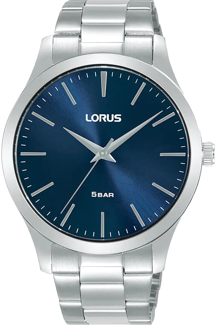 Lorus Classic RRX65HX9 Men's Watch • Blue Sunray Dial • Flat Design