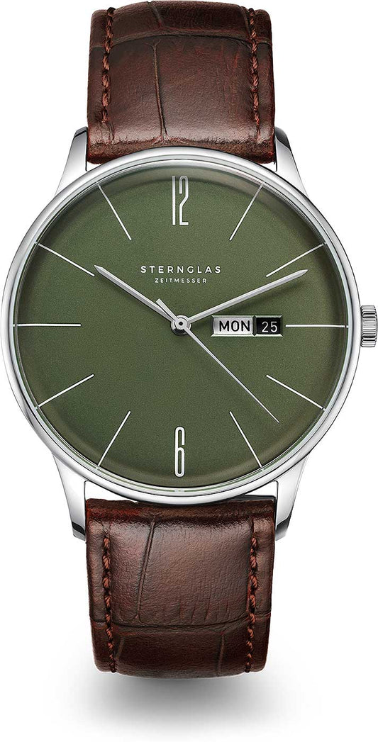 Sternglas Berlin S01-BE08-HE05 Men's Watch • Sapphire Glass • Day-Date