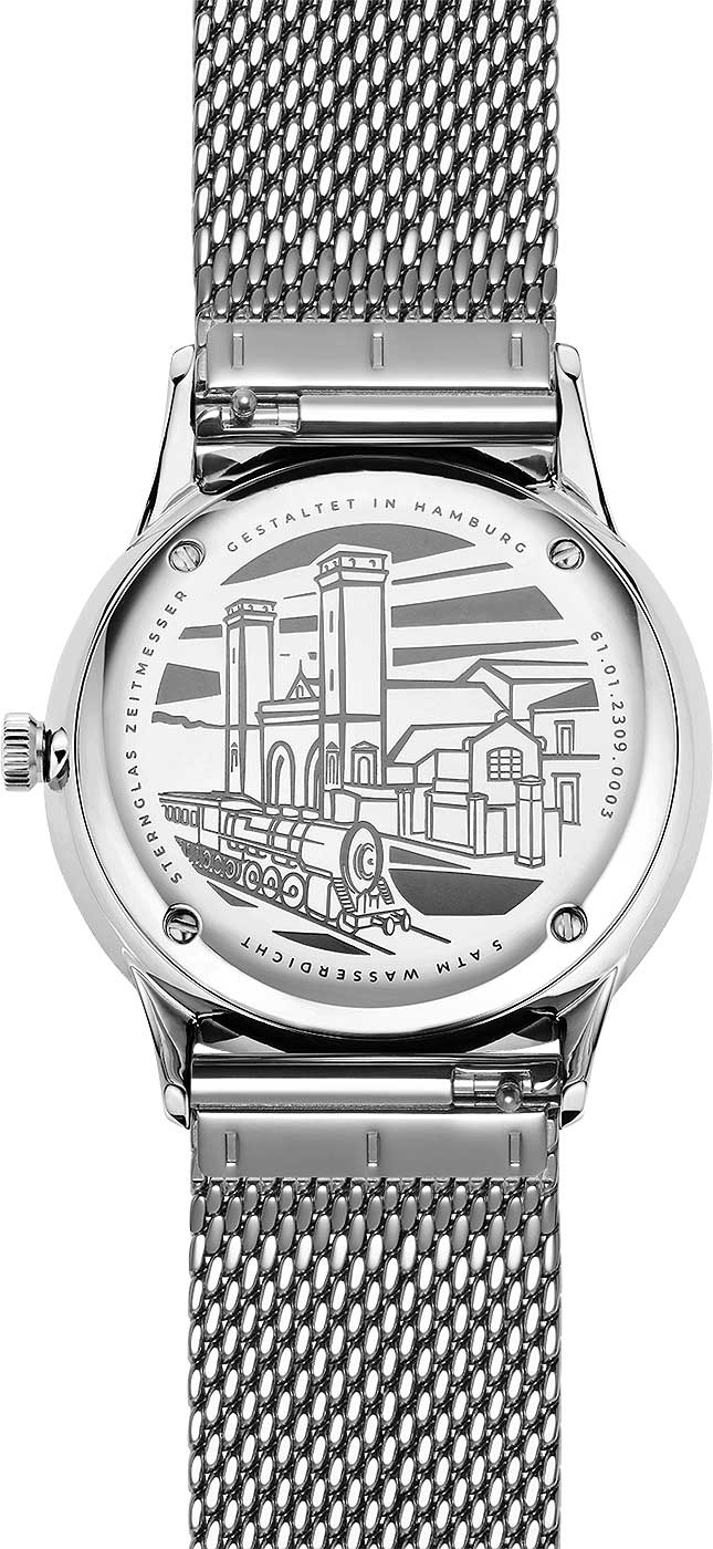 Sternglas Berlin S01-BE08-MI04 Herrenuhr • Saphirglas • Milanaise-Armband