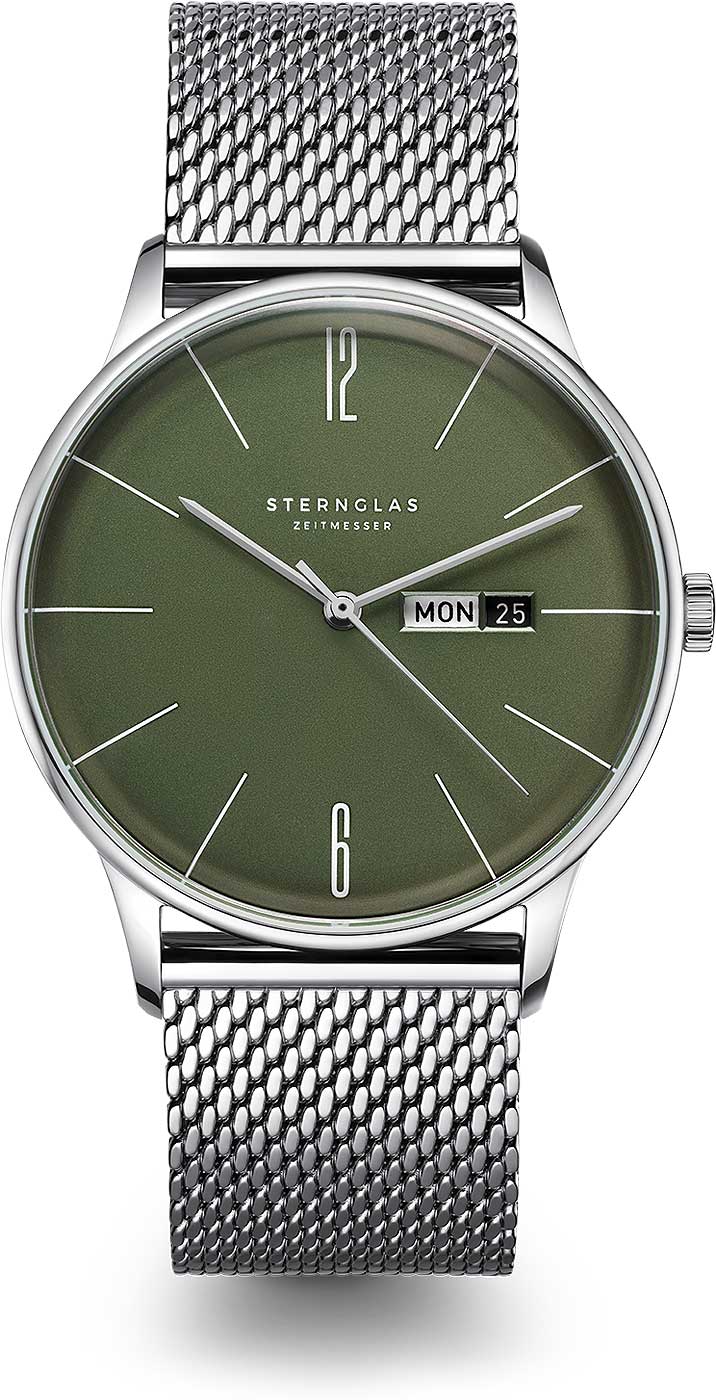 Sternglas Berlin S01-BE08-MI04 Herrenuhr • Saphirglas • Milanaise-Armband