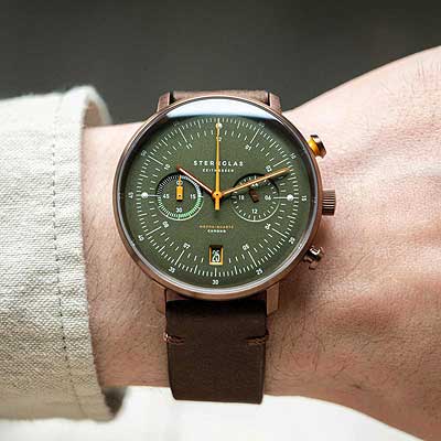 Sternglas Hamburg S01-HC35-VI17 Herrenuhr • Mecha-Quartz • Saphirglas