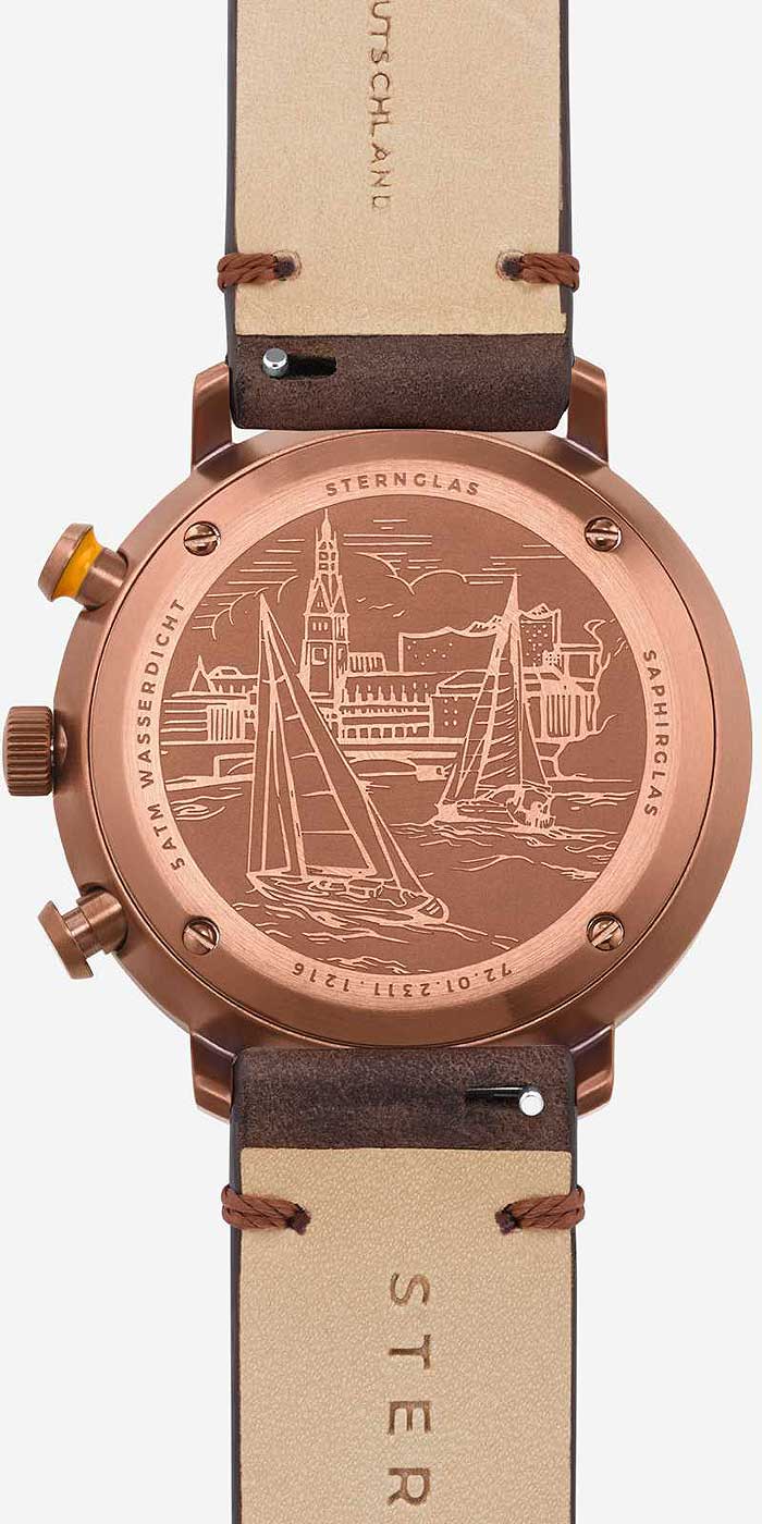 Sternglas Hamburg S01-HC35-VI17 Herrenuhr • Mecha-Quartz • Saphirglas