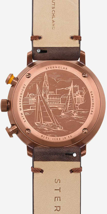 Sternglas Hamburg S01-HC35-VI17 Herrenuhr • Mecha-Quartz • Saphirglas