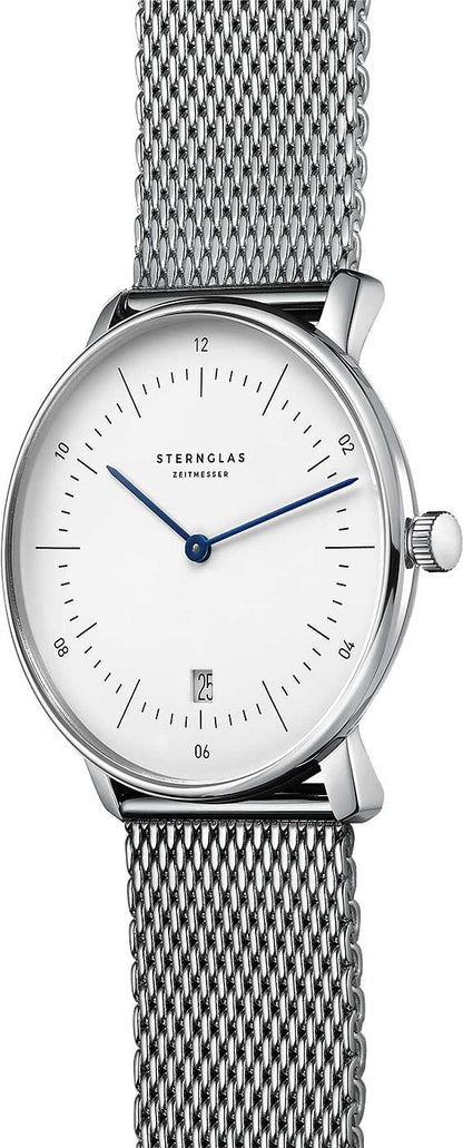 Montre homme Sternglas Naos S01-NA01-MI04 • Verre saphir • Design Bauhaus